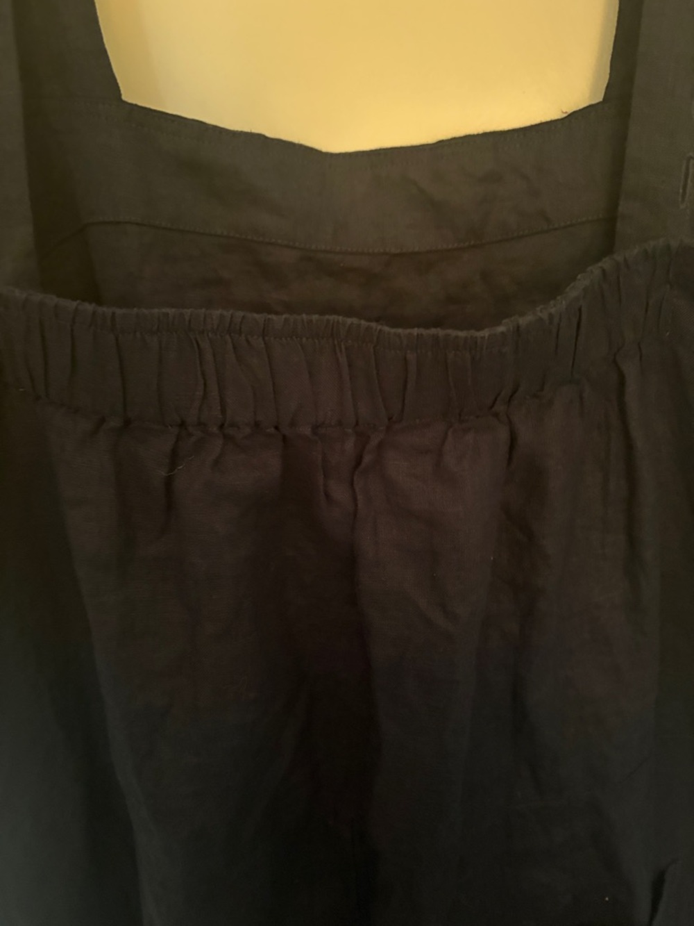 Quince Dark NavyBlue Linen Wide-Leg Jumpsuit- Size M - Picture 4 of 5